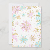 Little Snowflake Winter Baby Shower Invitation Einladung (Rückseite)