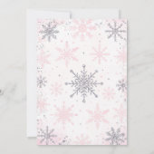 Little Snowflake Winter Baby Shower Invitation Einladung (Rückseite)