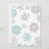 Little Snowflake Winter Baby Shower Invitation Einladung (Rückseite)