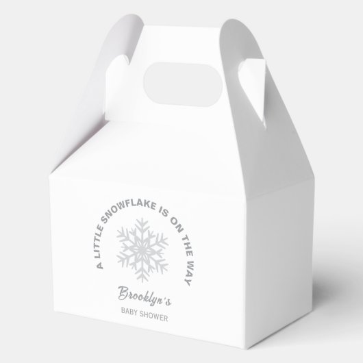 Little Snowflake Winter Shower Gender Neutral Geschenkschachtel (Vorderseite)