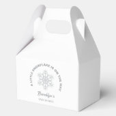 Little Snowflake Winter Shower Gender Neutral Geschenkschachtel (Rückseite)