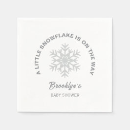 Little Snowflake Winter Shower Gender Neutral Serviette