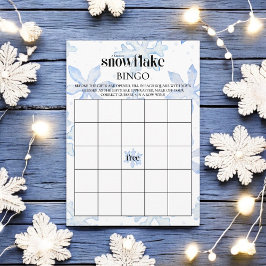 Little Snowflake Wintery Baby Shower Bingo Spiel Begleitkarte