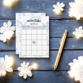 Little Snowflake Wintery Baby Shower Bingo Spiel Begleitkarte