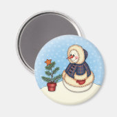 "Little Snowgirl" Magnet (Vorderseite/Rückseite)