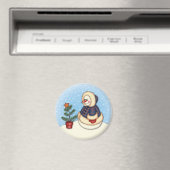 "Little Snowgirl" Magnet (In Situ (Geschirrspüler))