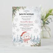 Little Snowman Baby Shower Einladung (Stehend Vorderseite)