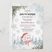 Little Snowman Baby Shower Einladung (Vorne/Hinten)
