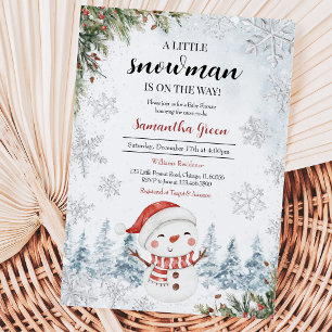 Little Snowman Baby Shower Einladung