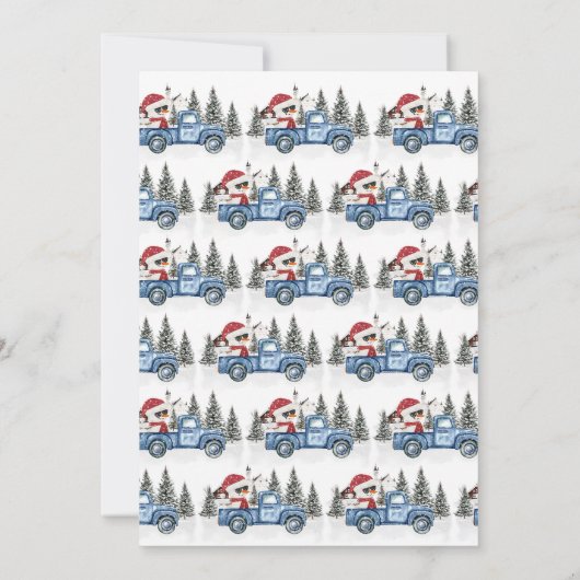 Little Snowman Birthday Einladung (Rückseite)