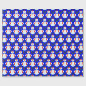 Little Snowman Holly Berries Weihnachten Geschenkpapier (Flach)