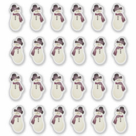 Little Snowman Label Sticker