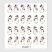 Little Snowman Label Sticker (Blatt)