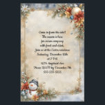 Little Snowman Weihnachts-Party Einladung<br><div class="desc">Ein kleiner Schneemann in einem Bowlerhut und Schal ist umgeben von wunderschönen Weihnachtsfeiern,  vor einem frostigen Hintergrund auf dieser wunderschönen,  Vintag aussehenden Weihnachtsfeiertage-Party Einladung. Entnehmen Sie den Text,  und es ist das perfekte Schreibgerät für Ihren Urlaub Newsletter.</div>