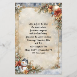 Little Snowman Weihnachts-Party Einladung