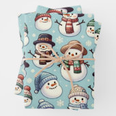 Little Snowmen Wrapping Paper Geschenkpapier Set (Beispiel)