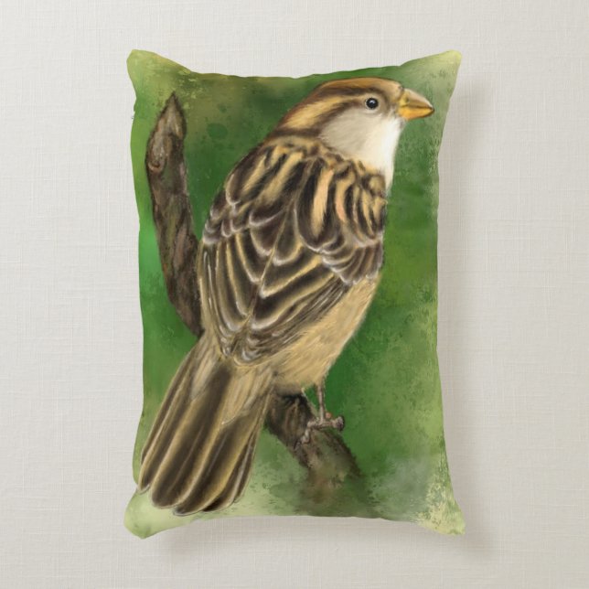 Little Sparrow Accent Pillow - Green Dekokissen (Vorderseite(Vertikal))