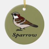 Little Sparrow Keramik Ornament (Vorne)