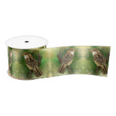Little Sparrow Satin Ribbon Spring Birds Satinband (Spule)