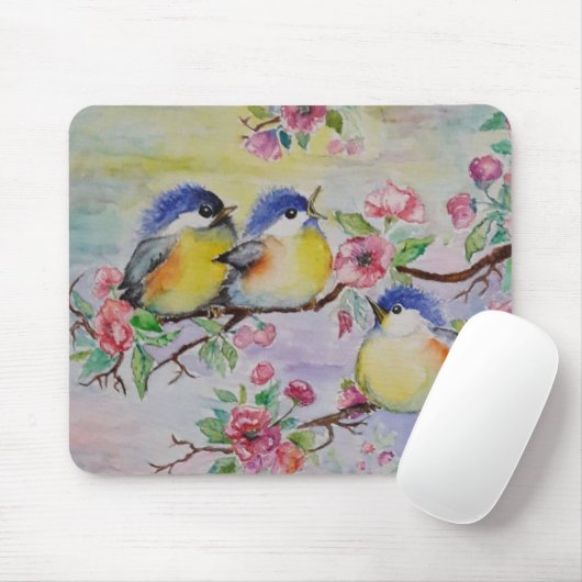 Little Sparrows Mouse Pad Mousepad (Mit Mouse)
