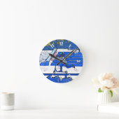 Little Speedster - Scooter Rider Runde Wanduhr (Zuhause)