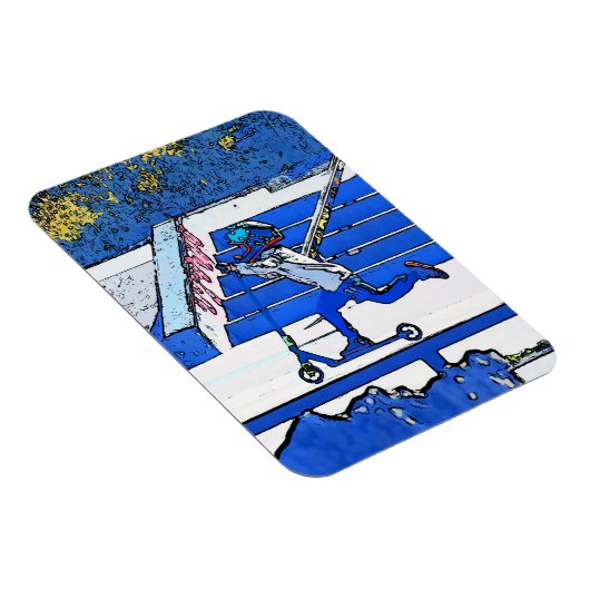 Little Speedster - Stunt Scooter Rider Magnet (Rechte Seite)