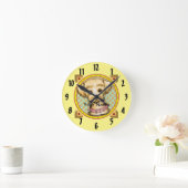 Little Spike Dog Clock Runde Wanduhr (Zuhause)