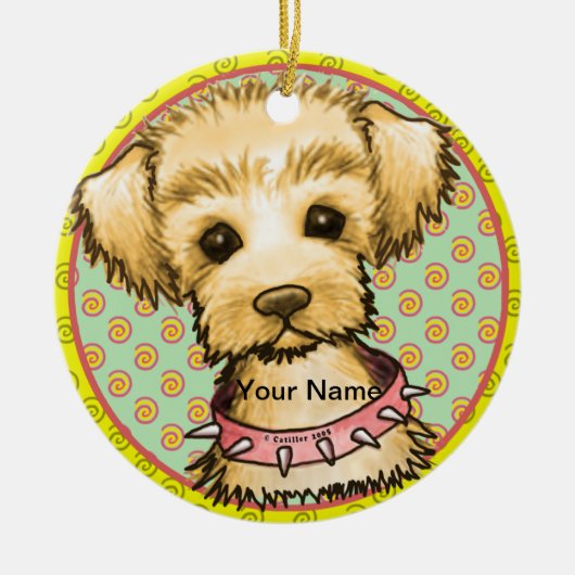 Little Spike Dog Keramik Ornament (Vorne)