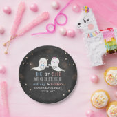 Little Spirit Halloween Ghosts Gender Reveal Party Pappteller (Party)