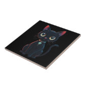 Little Spooky Black Cat Fliese (Seite)