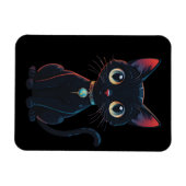 Little Spooky Black Cat Magnet (Horizontal)