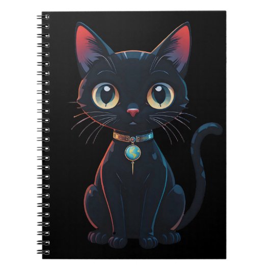 Little Spooky Black Cat Notizblock (Vorderseite)