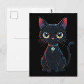 Little Spooky Black Cat Postkarte (Vorne/Hinten)