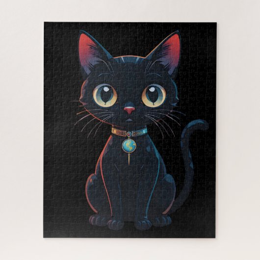 Little Spooky Black Cat Puzzle (Vertikal)