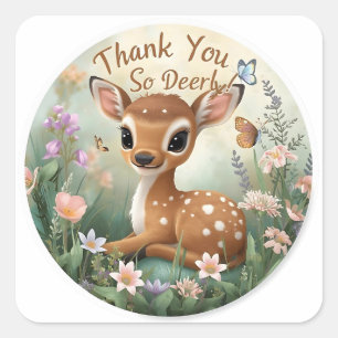 Little Spotted Deer Wald Geburtstag Aufkleber – M