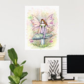 Little Spring Fee Fairy Watercolor Illustration Poster (Heimbüro)