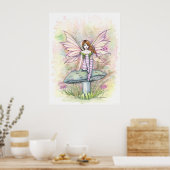 Little Spring Fee Fairy Watercolor Illustration Poster (Küche)