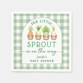 Little Sprout Baby Shower Paper Napkin Serviette (Vorderseite)