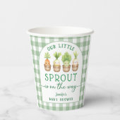 Little Sprout Baby Shower  Pappbecher (Rückseite)