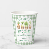 Little Sprout Baby Shower  Pappbecher (Vorderseite)
