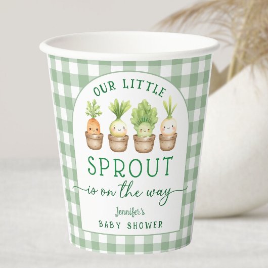 Little Sprout Baby Shower  Pappbecher