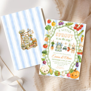 Little Sprout Bauernmarkt Jungen-Baby-Party Einladung