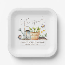 Little Sprout Girl or Boy Garden Baby Shower  Pappteller