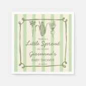 Little sprout is on the way stripped Baby Shower Serviette (Vorderseite)