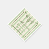 Little sprout is on the way stripped Baby Shower Serviette (Ecke)