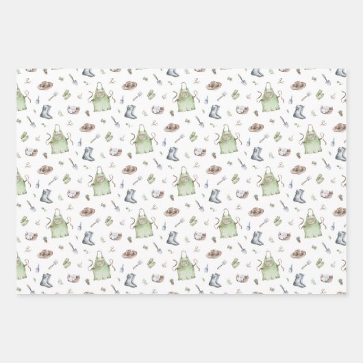 Little Sprout oder Garten Geschenkpapier Set (Vorderseite)