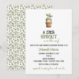 Little Sprout on the Way Baby Shower Invitation Einladung