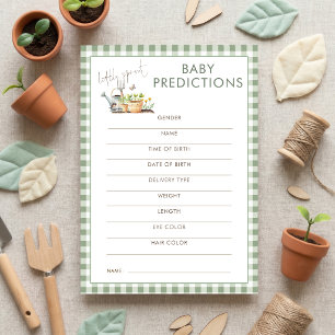 Little Sprout Vorhersagen Spiel Baby Shower Karte