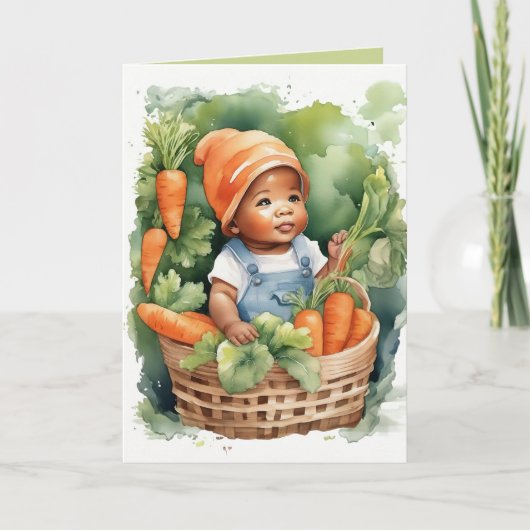 Little Sprout's erstes Jahr - Einladung zum Geburt (Vorderseite)