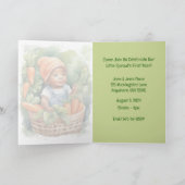 Little Sprout's erstes Jahr - Einladung zum Geburt (Innenseite)